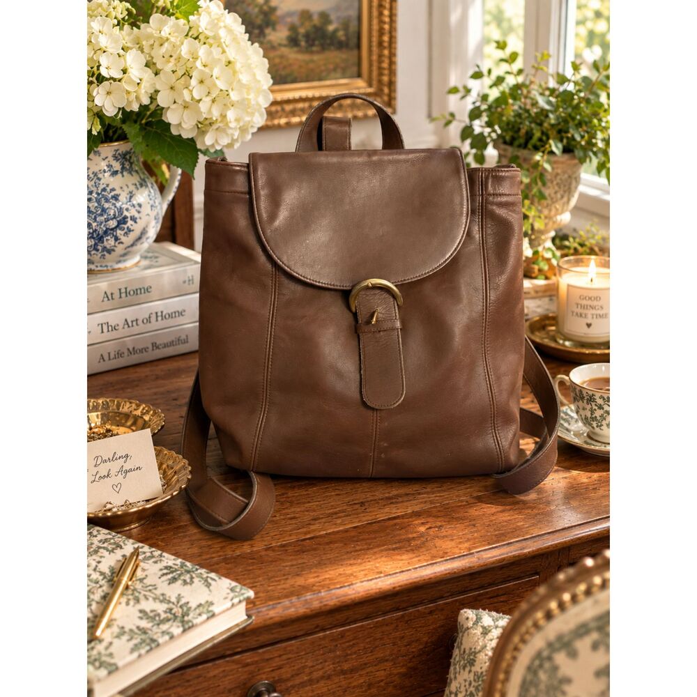 Vintage Coach Sonoma 4934 Brown Leather Backpack C6B 90s Brass USA